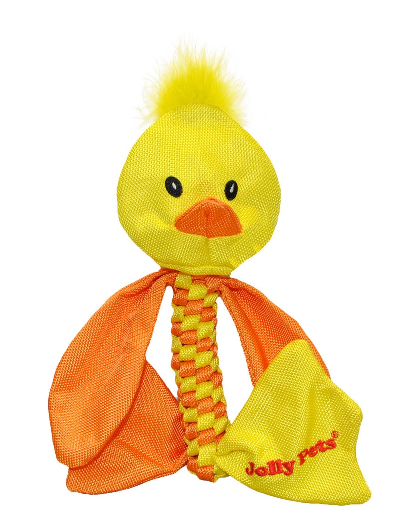 Jolly Pets Flathead Tug/Squeak Dog Toy, Duck, Medium (FHD7)